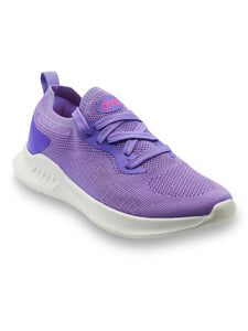 Amp Women’s Knitted Lace-Up Sneakers AW030-PURPLE