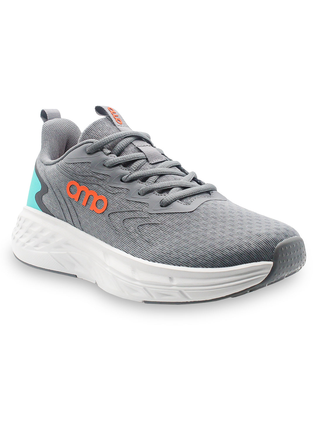 Amp Men’s Knitted Lace-Up Sneakers AM033-CHARCOAL