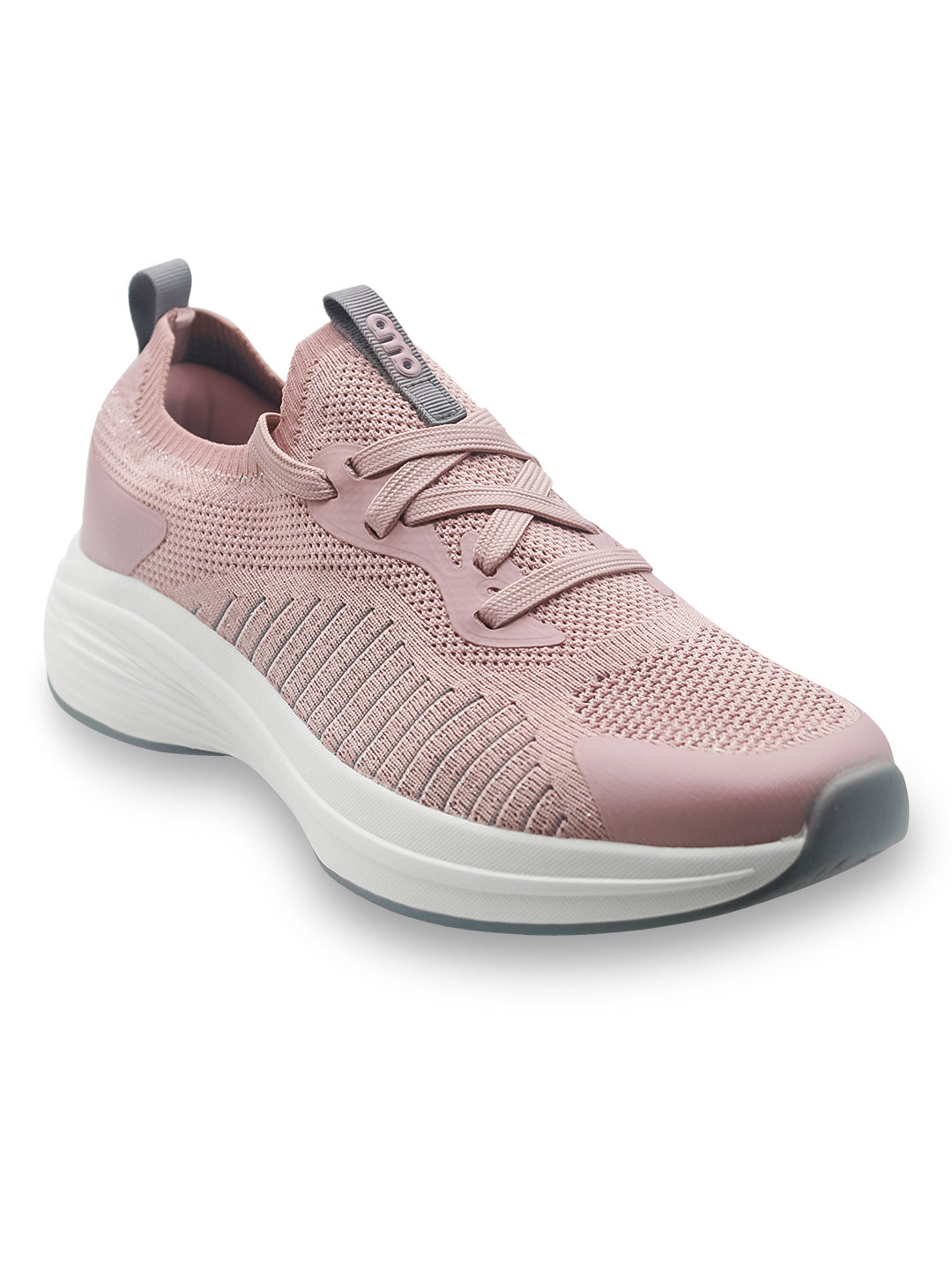 Amp Women’s Knitted Lace-Up Sneakers AW038-PEACH