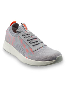 Amp Men’s Knitted Lace-Up Sneakers AM024-GREY