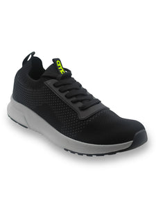 Amp Men’s Knitted Lace-Up Sneakers AM024-BLACK