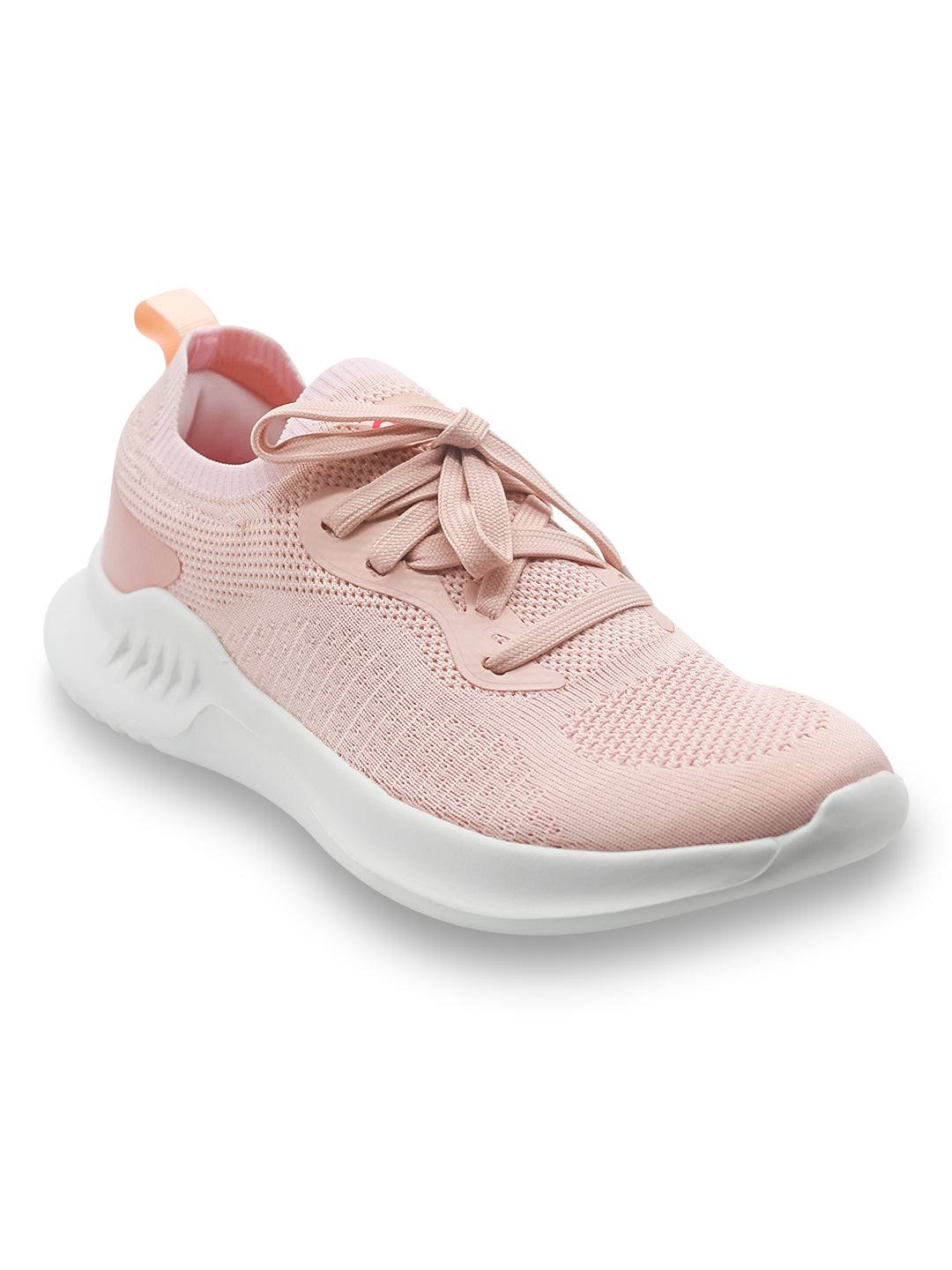 Amp Women’s Knitted Lace-Up Sneakers AW030-CLEAR PINK