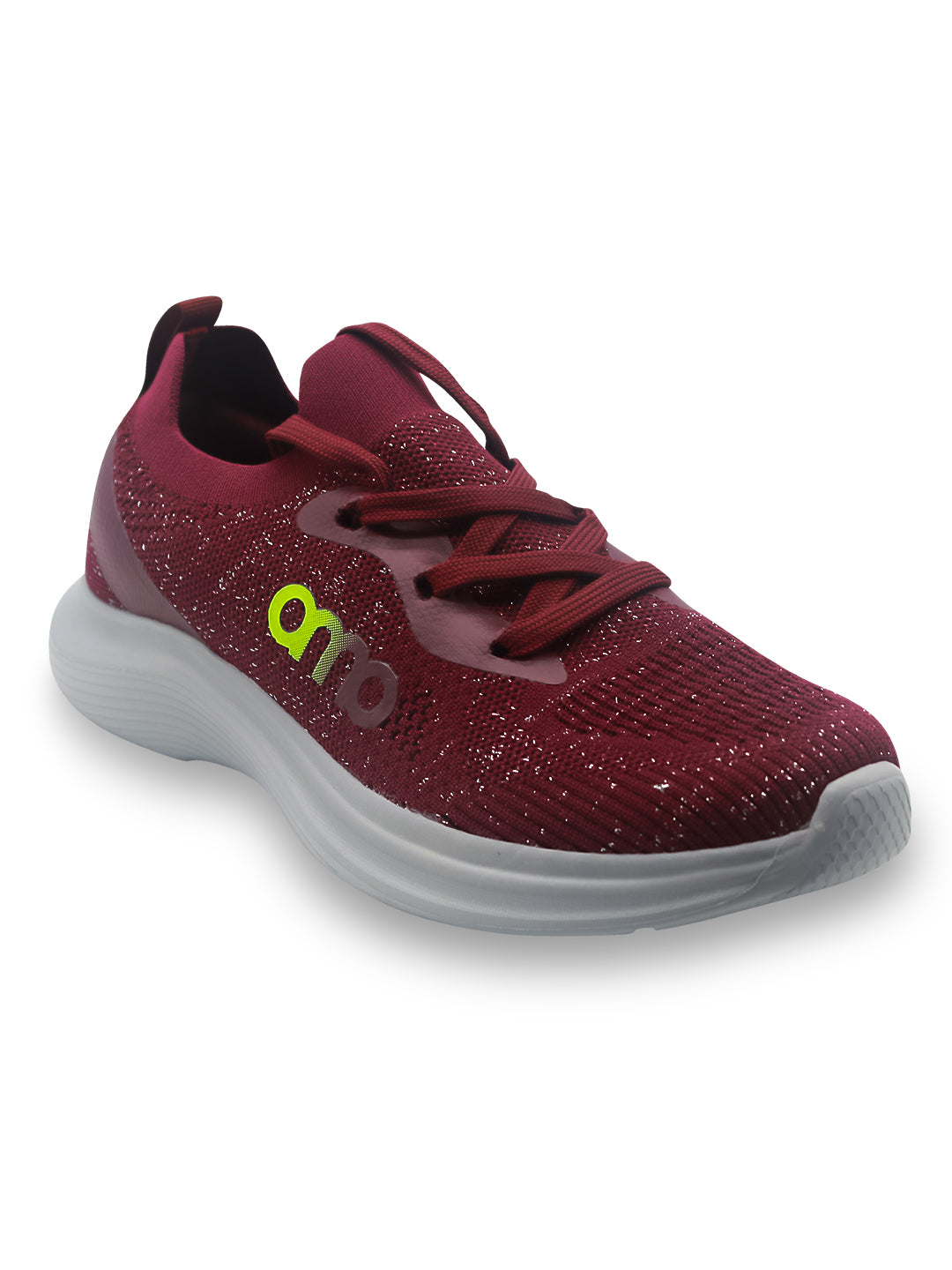 Amp Women’s Knitted Lace-Up Sneakers AW029-MAROON