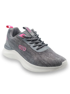 Amp Women’s Knitted Lace-Up Sneakers AW032-GREY