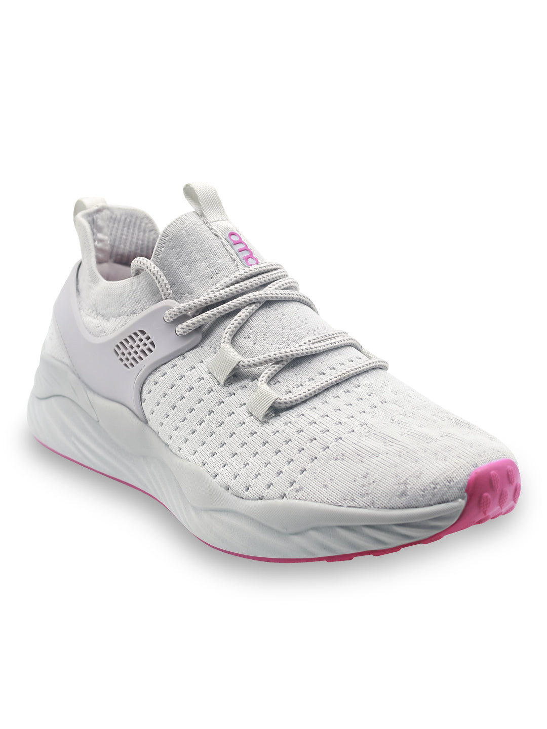 Amp Women’s Knitted Lace-Up Sneakers AW013-GREY